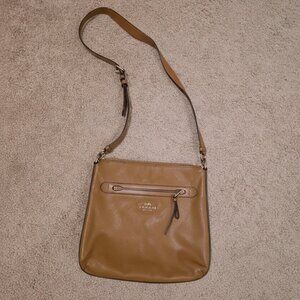 Coach Tan Crossbody Leather Shoulder Bag